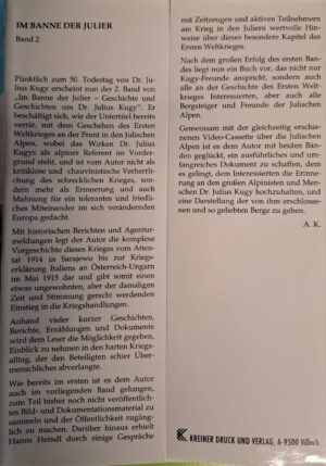 Im Banne der Julier. Band 2. Der Erste Weltkrieg in den Bergen. Hanns Heindl – Bild 2
